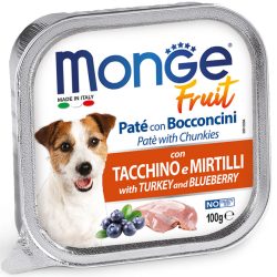 MONGE Paté and Chunkies with Turkey and Blueberry