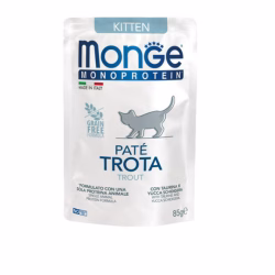 MONGE Solo Cat Monoprotein Paté KITTEN Trout