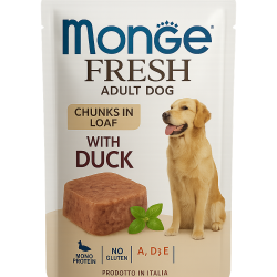 Monge Fresh Adult Dog Chunks in Loaf with Duck
