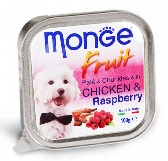 MONGE Paté and Chunkies with Chicken and Raspberry