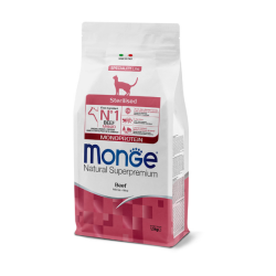 MONGE Natural Superpremium Monoprotein Sterilised Cat Beef