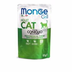 MONGE Grill Adult Cat Chunkies in Jelly Rich in Rabbit