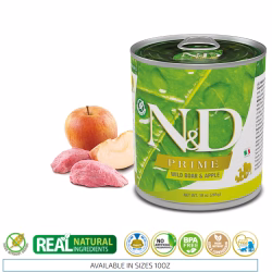 N&D DOG WET FOOD PRIME WILD BOAR & APPLE 285 GR