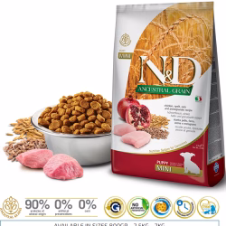 N&D ANCESTRAL GRAIN DOG LAMB, SPELT, OATS & BLUEBERRY PUPPY MINI 7 KG