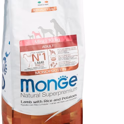 MONGE Natural Superpremium All Breeds Adult Monoprotein Lamb with Rice and Potatoes