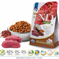 N&D DOG QUINOA SKIN & COAT VENISON. COCONUT ADULT MEDIUM & MAXI 7 KG