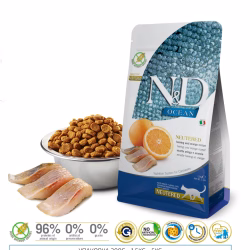 N&D CAT OCEAN HERRING & ORANGE NEUTERED ADULT 5 KG