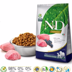 N&D DOG PRIME LAMB & BLUEBERRY ADULT MEDIUM& MAXI 12 KG