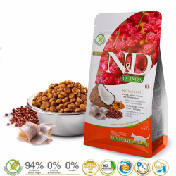 N&D CAT QUINOA SKIN & COAT HERRING & COCONUT ADULT 1.5 KG