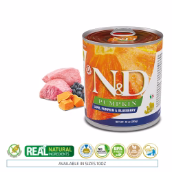 N&D DOG WET FOOD LAMB. PUMPKIN & BLUEBERRY 285GR